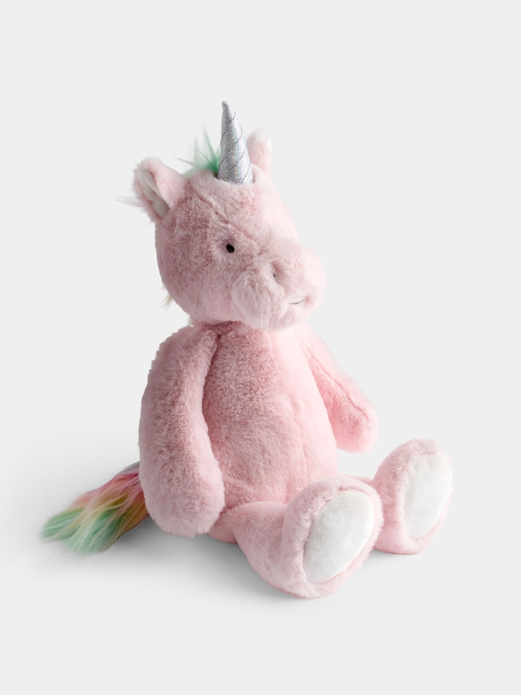 JoJo Maman Bébé Sparkles Unicorn Pink Soft Plush Toy - Image 2 of 4