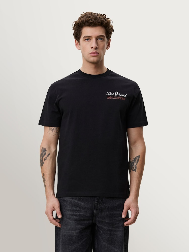 Les Deux Black Rural Back Graphic T-Shirt - Image 2 of 9