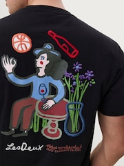 Les Deux Black Rural Back Graphic T-Shirt - Image 7 of 9