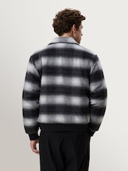 Les Deux Black Shadowcheck Varsity Jacket - Image 2 of 7