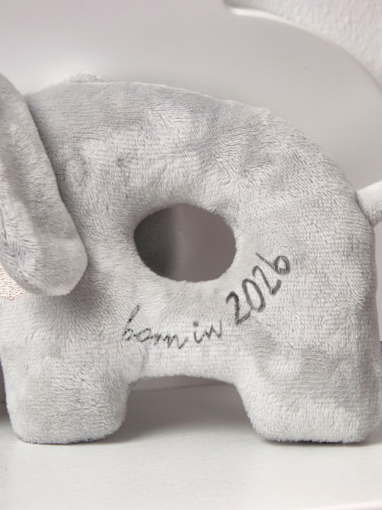 JoJo Maman Bébé Born In 2026 Elephant Rattle - Image 4 of 4 JoJo Maman Bébé Born In 2026 Elephant Rattle - Image 4 of 4
