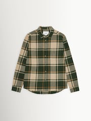 Les Deux Green Check Flannel Shirt - Image 8 of 9