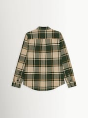 Les Deux Green Check Flannel Shirt - Image 9 of 9