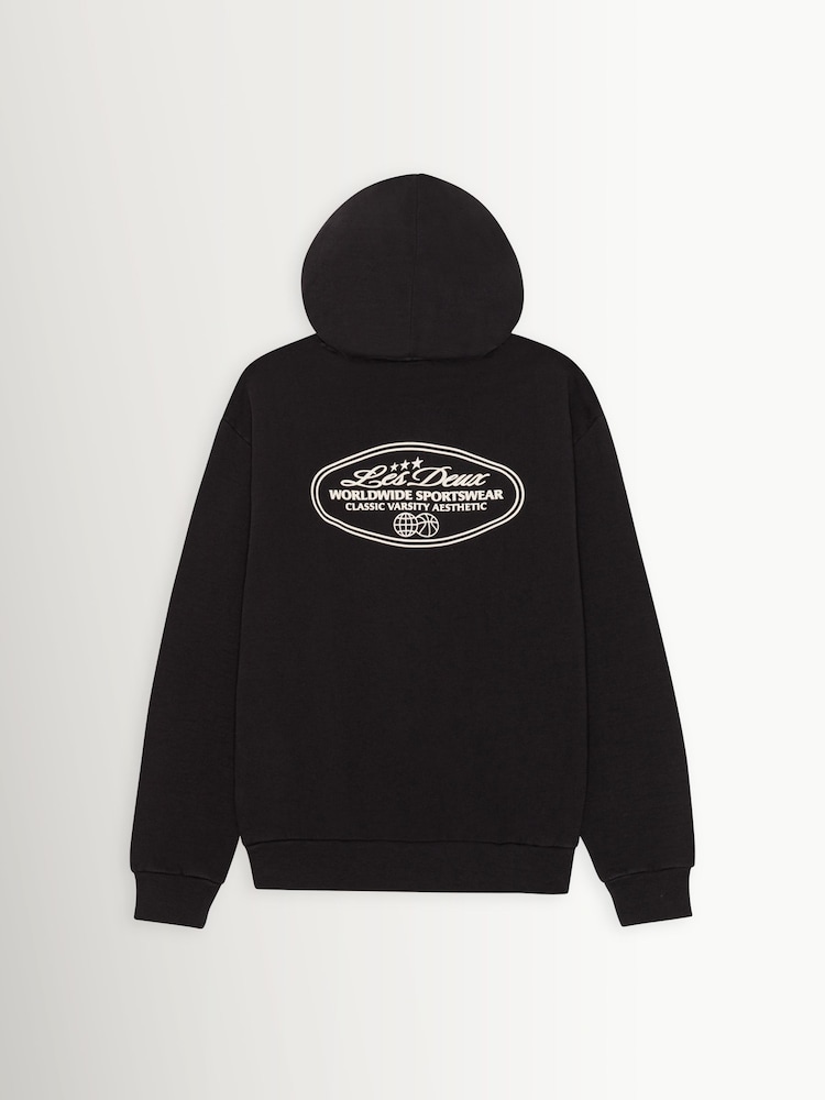 Les Deux Black Worldwide Back Graphic Hoodie - Image 2 of 5