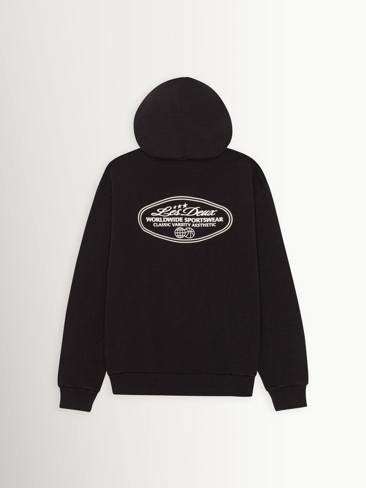 Les Deux Black Worldwide Back Graphic Hoodie - Image 5 of 5