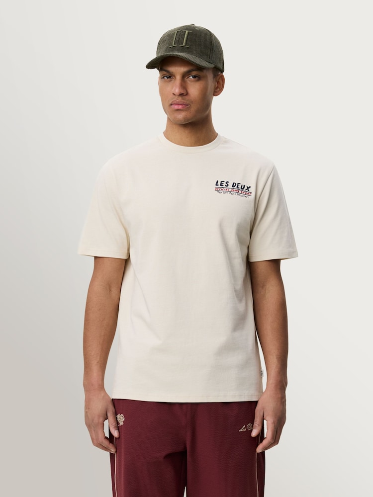 Les Deux Natural Record Back Graphic T-Shirt - Image 1 of 8