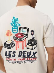 Les Deux Natural Record Back Graphic T-Shirt - Image 7 of 8