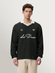 Les Deux Green Waffle Long Sleeve Football Jersey - Image 1 of 9