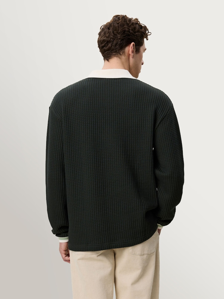 Les Deux Green Waffle Long Sleeve Football Jersey - Image 2 of 9