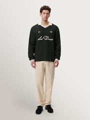 Les Deux Green Waffle Long Sleeve Football Jersey - Image 3 of 9