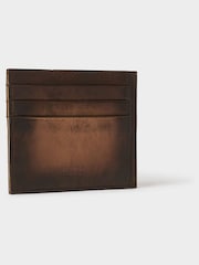 Osprey London Brown The Hand Burnished Leather Card Holder - Image 3 of 6