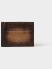 Osprey London Brown The Hand Burnished Leather Card Holder - Image 4 of 6