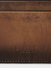 Osprey London Brown The Hand Burnished Leather Card Holder - Image 5 of 6