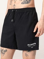 AllSaints Black Undergrnd Swim shorts - Image 3 of 5