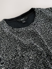 Black Short Sleeved Sequin Top - Image 7 of 8