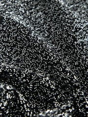 Black Short Sleeved Sequin Top - Image 8 of 8
