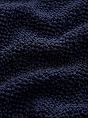 Navy Wide Leg Textured Trousers - Image 5 of 6