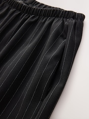 Black Wide Leg Pinstripe Trousers - Image 7 of 8