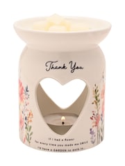 Widdop White Wax Melt Burner - Thank You - Image 2 of 4