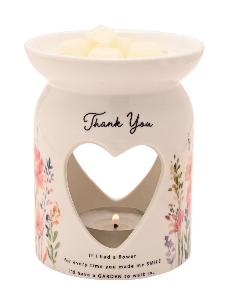 Widdop White Wax Melt Burner - Thank You - Image 2 of 4