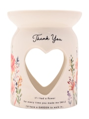 Widdop White Wax Melt Burner - Thank You - Image 3 of 4