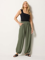 Verde - Long Tall Sally Gathered Hem Trousers - Imaginea 1 din 5