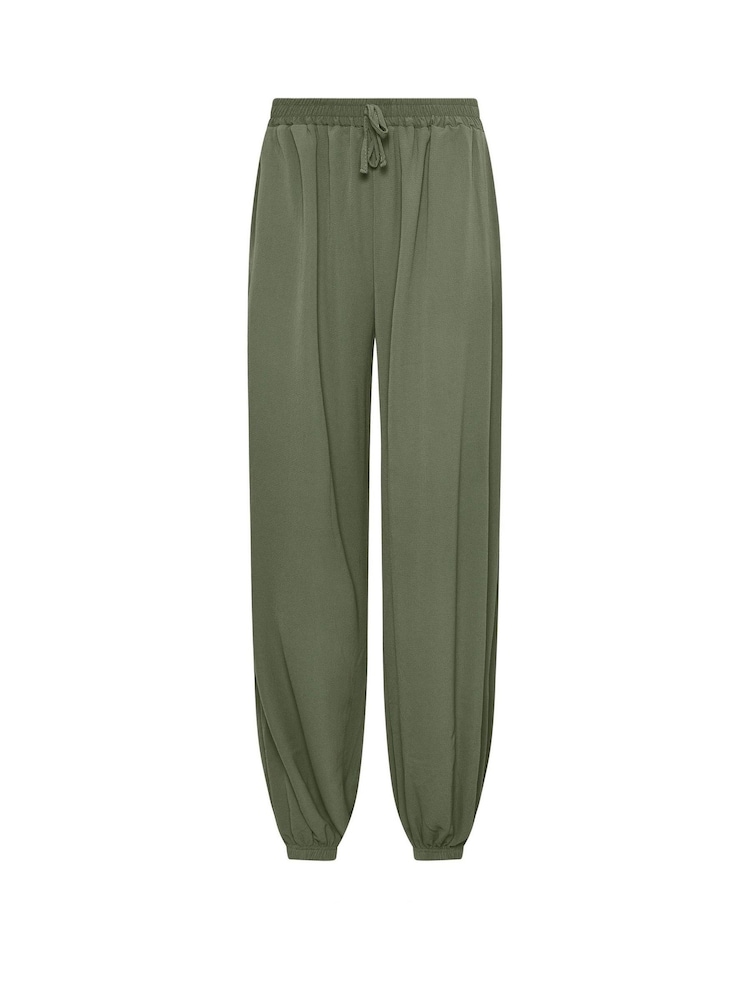Verde - Long Tall Sally Gathered Hem Trousers - Imaginea 5 din 5