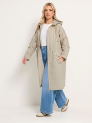 Yours Curve Natural Longline Parka Jacket - Image 1 of 6