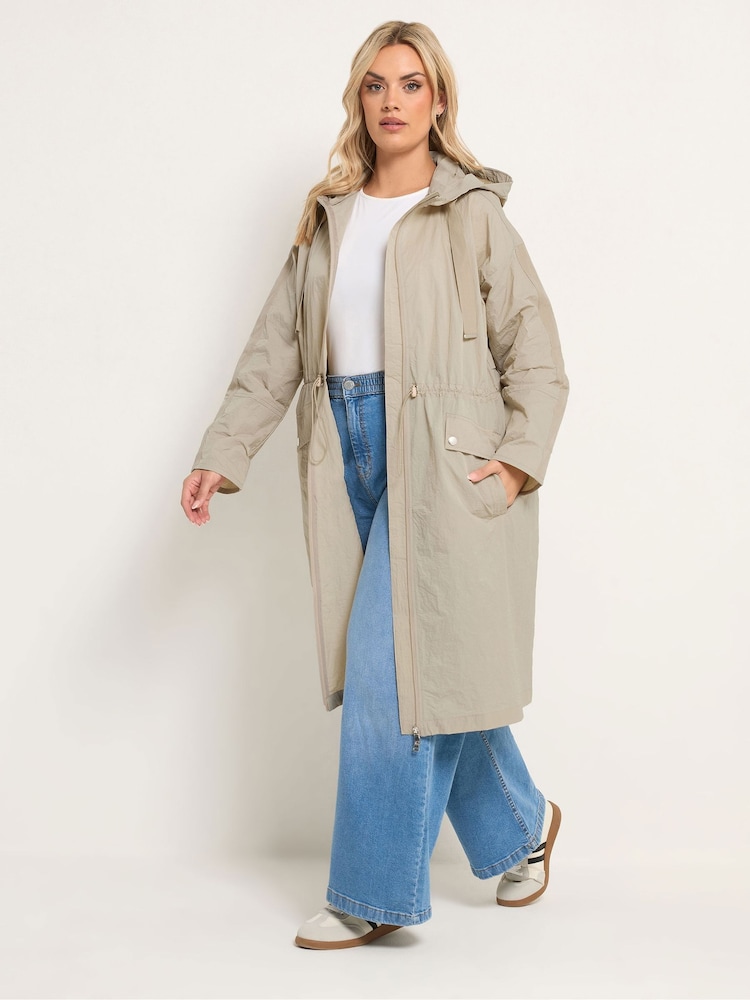 Yours Curve Natural Longline Parka Jacket - Image 1 of 6