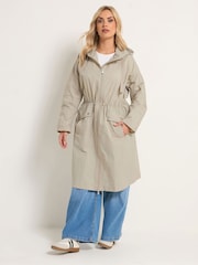 Yours Curve Natural Longline Parka Jacket - Image 2 of 6