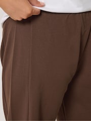 Yours Curve Brown Barrel Trousers - Image 4 of 5