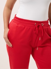 Yours Curve Red Drawstring Joggers - Image 4 of 5