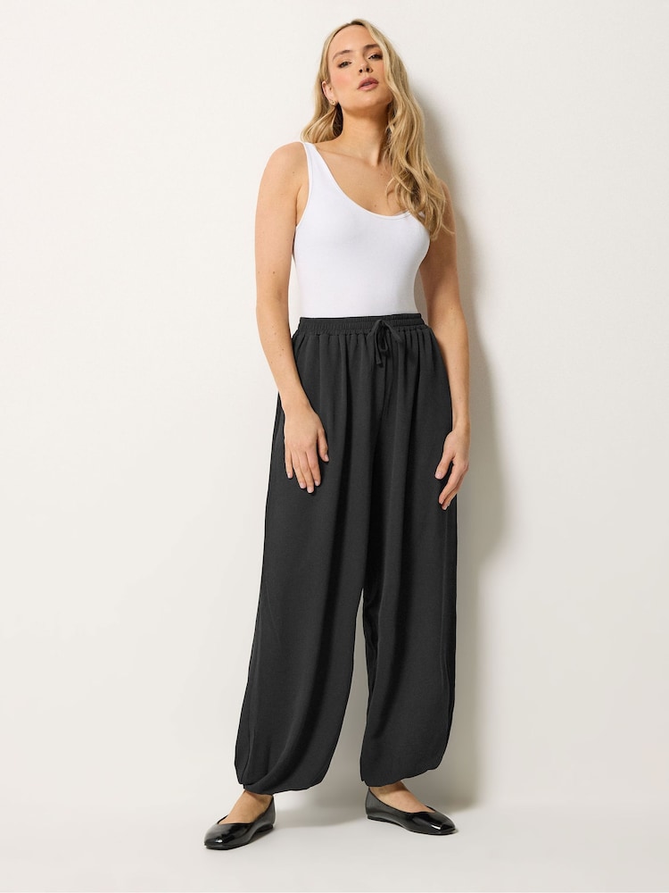 Negru - Long Tall Sally Gathered Hem Trousers - Imaginea 1 din 5