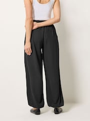 Negru - Long Tall Sally Gathered Hem Trousers - Imaginea 3 din 5