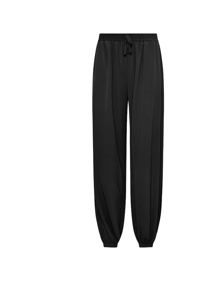 Negru - Long Tall Sally Gathered Hem Trousers - Imaginea 5 din 5