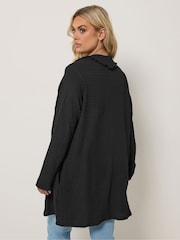 Yours Curve Black Bubble Texture Blazer - Image 3 of 5