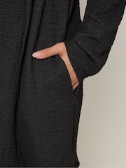 Yours Curve Black Bubble Texture Blazer - Image 4 of 5