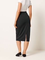 M&Co Black Button Detail Pencil Skirt - Image 3 of 5