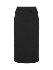 M&Co Black Button Detail Pencil Skirt - Image 5 of 5