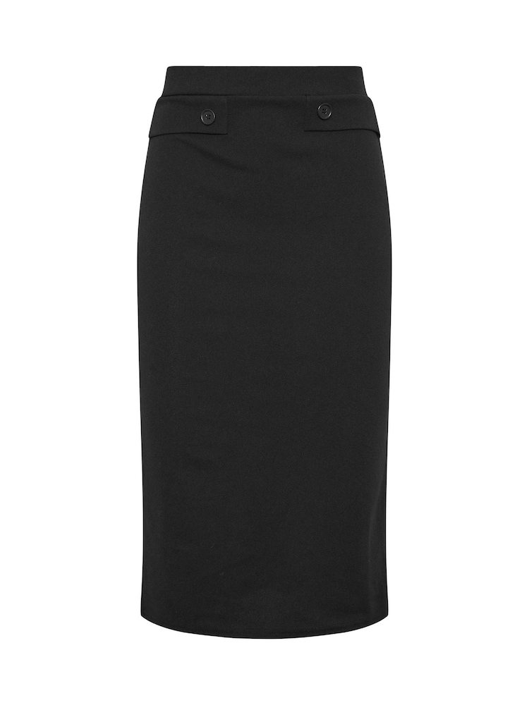 M&Co Black Button Detail Pencil Skirt - Image 5 of 5