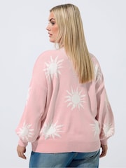 Yours Curve Pink Limited Balloon Sleeve Cardigan - Image 4 of 6