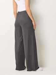 Long Tall Sally Grey Ribbed Wide Leg Trousers - Image 3 of 4