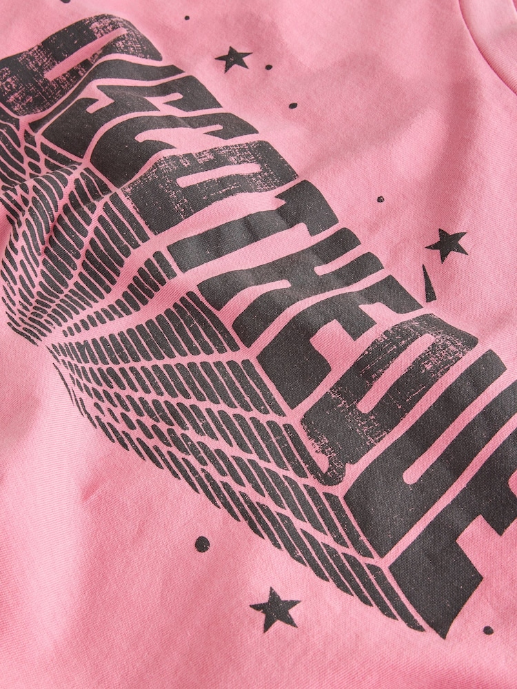 Rockett St George Pink Discotheque Slogan T-Shirt - Image 10 of 10 Rockett St George Pink Discotheque Slogan T-Shirt - Image 10 of 10