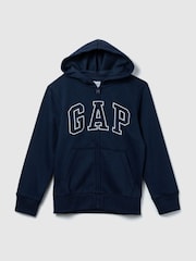 Gap Navy Logo Zip Hoodie (4-13yrs) - Image 1 of 2