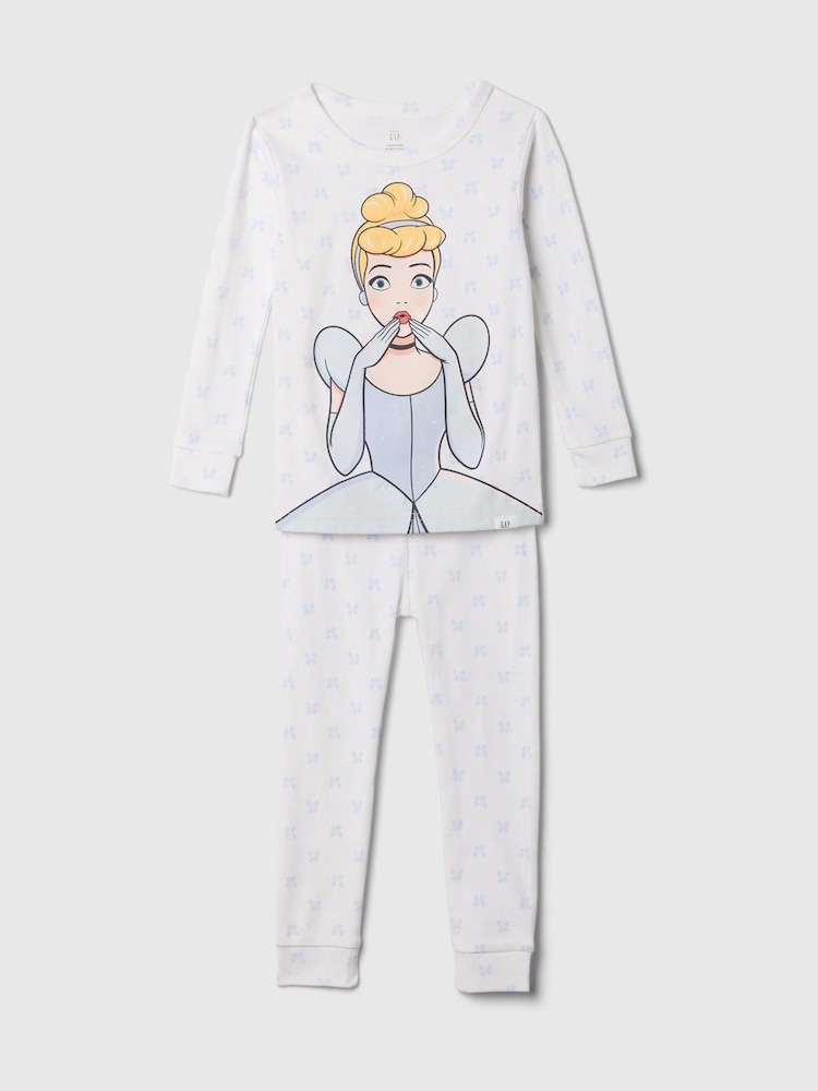 Gap White Cinderella Disney Brushed Cotton Princess Pyjamas Set (12mths-5yrs) - Image 1 of 2