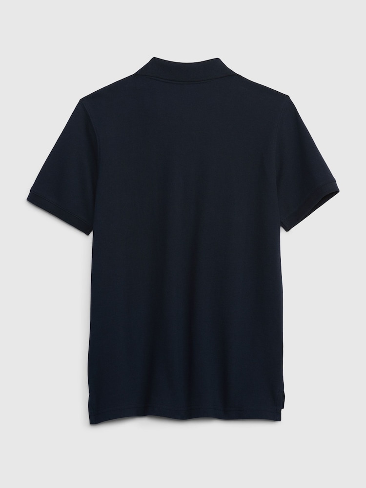 Gap Blue Logo Short Sleeve Polo Shirt (4-13yrs) (4-13yrs) - Image 2 of 2