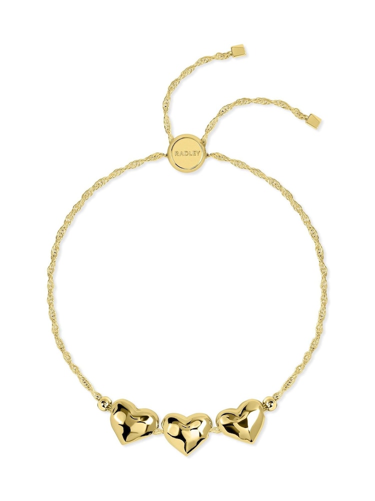 Radley Triple Hammered Heart Charm Bracelet - Bild 2 von 4