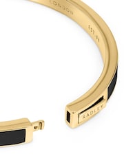 Radley Radley 18ct Gold Plated Bangle with Black Enamel - 画像 2 / 5