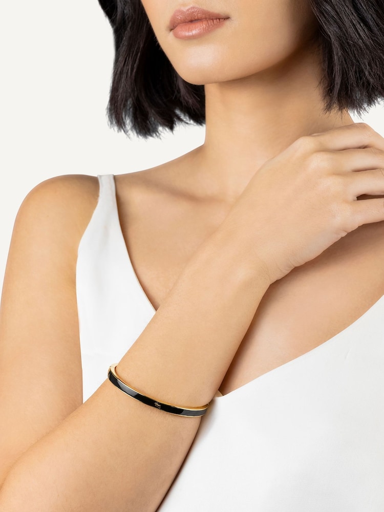 Radley Radley 18ct Gold Plated Bangle with Black Enamel - 画像 5 / 5