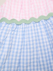 Miss Pink Gingham Dress With Scalloped Detail - Image 3 of 3